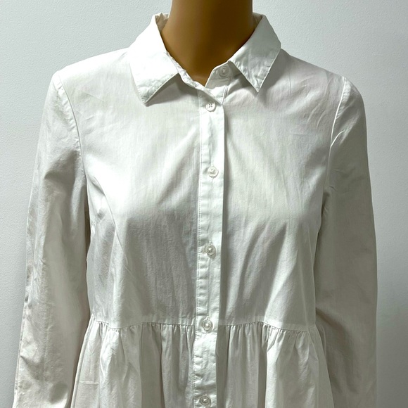 ASOS Womens White Button Down Shift Dress Cotton Size 8 - 10 Brand New - Picture 2 of 8